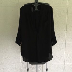 Nordstrom black button up tunic